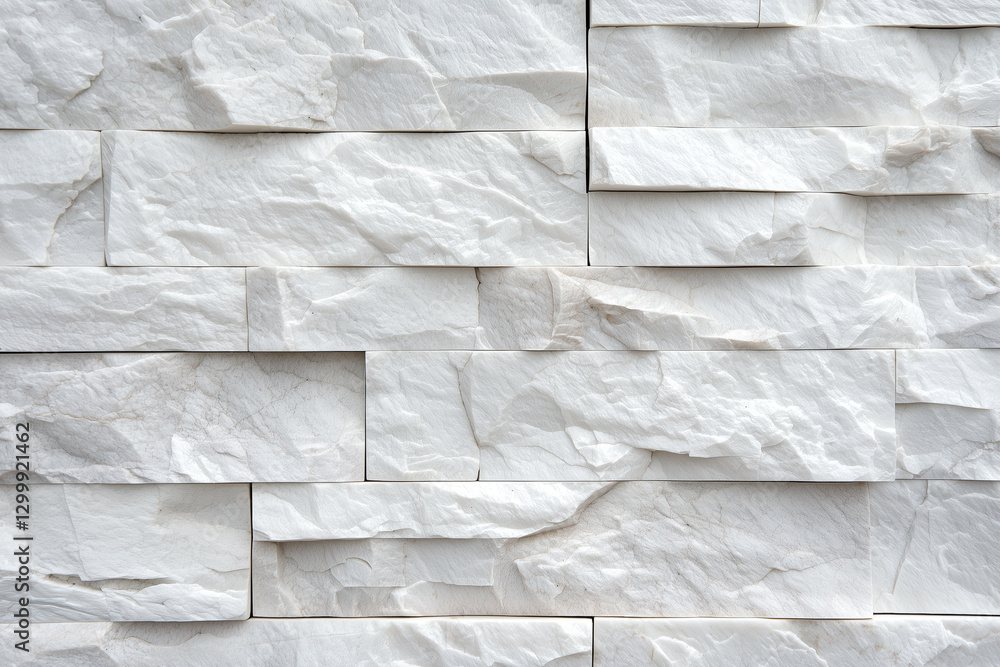 Aufkleber close up of stone wall showcasing texture and composition of white stacked stones, highlighting natu