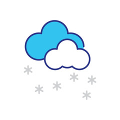 Snow Flurries Icon vector stock illustration