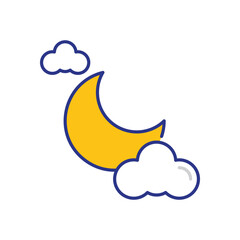 Night Clear Icon vector stock illustration