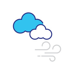 Windy Icon vector stock illustration