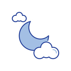 Night Clear Icon vector stock illustration