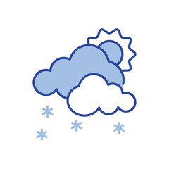 Light Snow Icon vector stock illustration