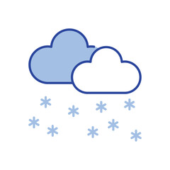 Moderate Snow Icon vector stock illustration