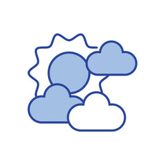 Scattered Clouds Icon vector stock illustration