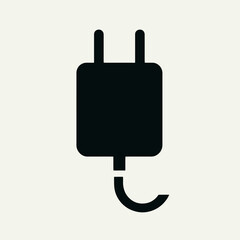 Obraz premium very simple flat and single minimalist Charger Silhouette in black on a white background