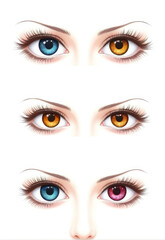 Sexy Realistic Figure Eyes Vector Material