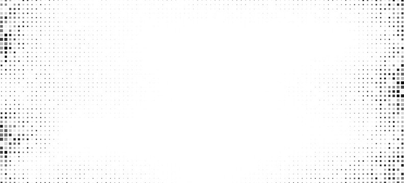 Black dotted halftone pattern of squares on white background. Abstract hipster backdrop. Vector illustration. EPS 10
