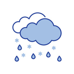 Freezing Rain Icon vector stock illustration