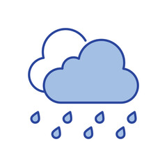 Moderate Rain Icon vector stock illustration