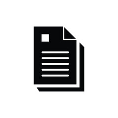 Document icon logo design template isolated illustration