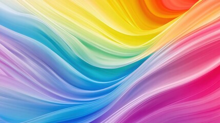 Fototapeta premium Abstract flowing waves of vibrant rainbow colored gradient hues