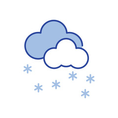 Snow Flurries Icon vector stock illustration