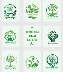 Green Eco-Friendly Logo Pack
