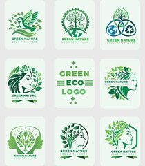 Green Eco-Friendly Logo Pack