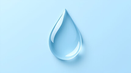 Fototapeta premium drop of water on blue background, generative ai 