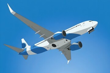 Airplane in the Night Sky travel, aeroplane, aviation, flying, airplane, transport, air, sky, flight, jet, journey, passenger, plane, wing, aircraft, airline, commercial, business, illustration,
