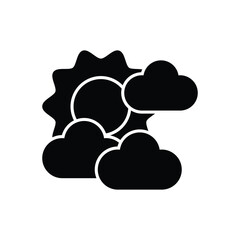 Scattered Clouds Icon vector stock illustration