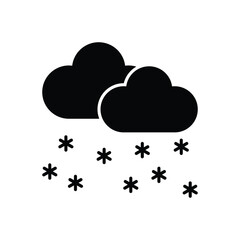 Moderate Snow Icon vector stock illustration