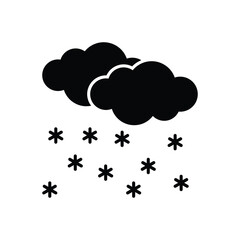 Night Snow Flurries Icon vector stock illustration