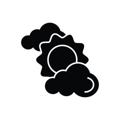 Partly Sunny Icon vector stock illustration