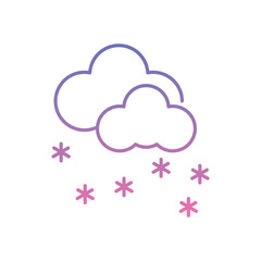 Snow Flurries Icon vector stock illustration
