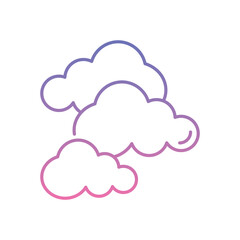 Obraz premium Few Clouds Icon vector stock illustration