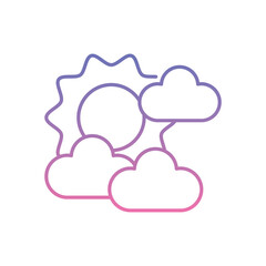 Scattered Clouds Icon vector stock illustration