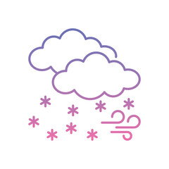Heavy Snow Icon vector stock illustration