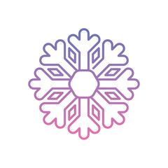 Snowflake  Icon vector stock illustration