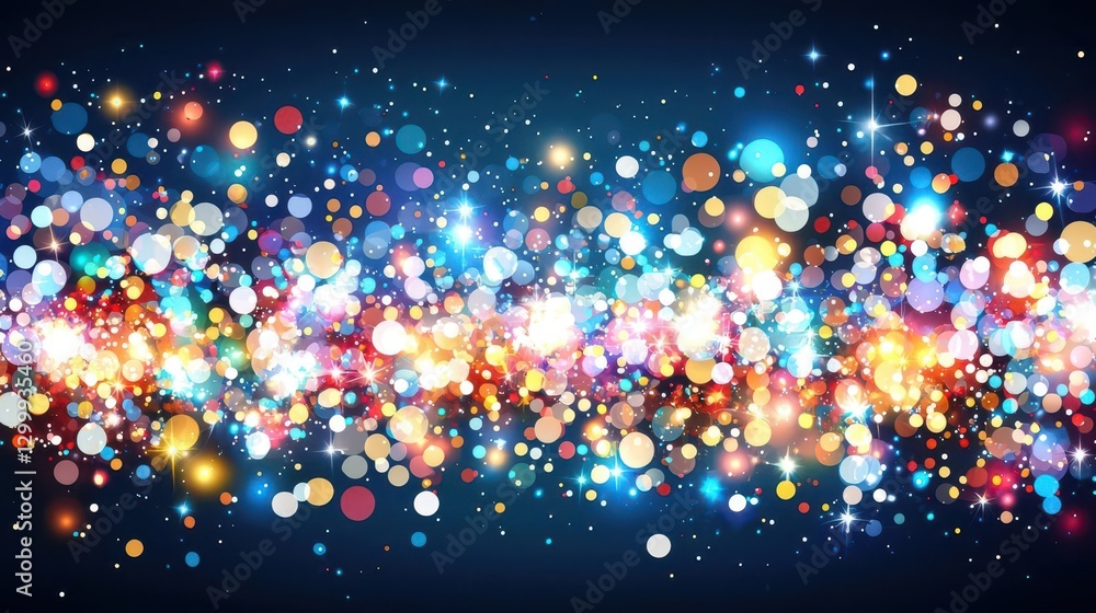 Aufkleber colorful abstract background featuring circles and stars in a vibrant design for creative use