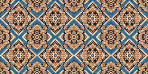 seamless pattern of thai style tribal traditional abstract 
