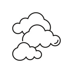 Few Clouds Icon vector stock illustration