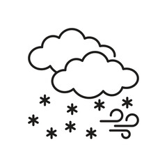 Heavy Snow Icon vector stock illustration