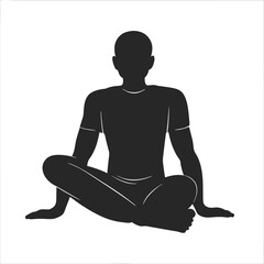 Sitting Silhouette vector illustration