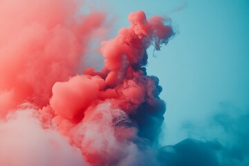 Digital composite of cloud against blue background with vignette