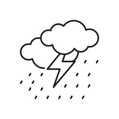 Heavy Rain Icon vector stock illustration