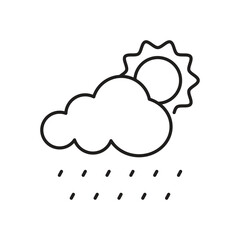 Drizzle With Sun  Icon vector stock illustration
