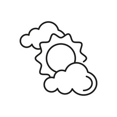 Partly Sunny Icon vector stock illustration