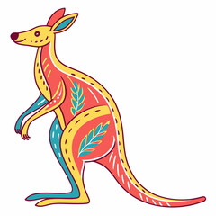 Kangaroo Silhouette vector illustration
