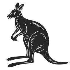 Kangaroo Silhouette vector illustration
