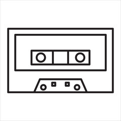 Casette icon outlina vactor