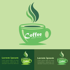 Coffee logo design set and coffee branding 