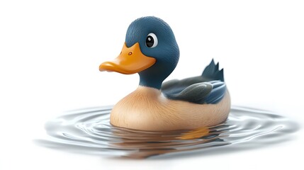 Obraz premium Playful rubber duck floating in water fun toy indoor environment