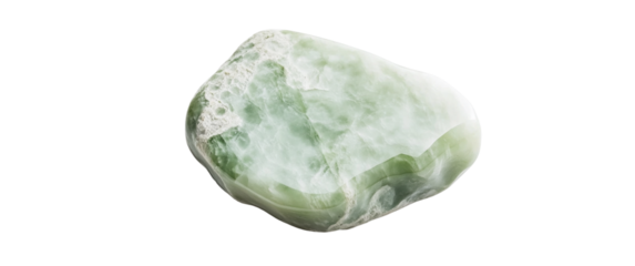 Jade stone on white background
