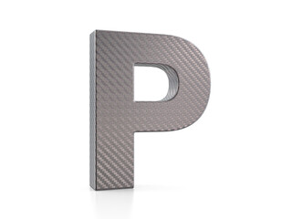 Holographic foil letter P