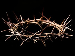 Crown of thorns on dark background.