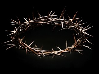 Crown of thorns on dark background.