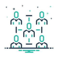 Mix icon for connect people