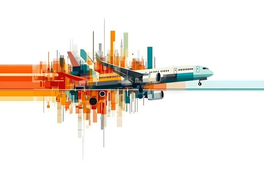 vector art ai Aeroplan helicopter Biman  symbol background tourism aerial view airbus airport 