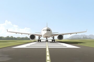 Obraz premium vector art ai Aeroplan helicopter Biman symbol background tourism aerial view airbus airport 